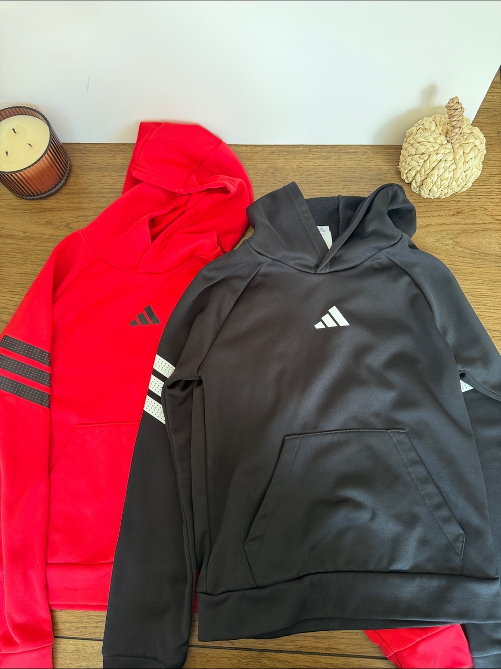 adidas Kids Hoodies - Red & Black Pullover Set